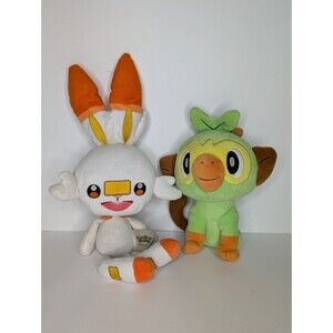 Pokémon Collection Scorbunny & Grookey Plush 2022 Galar Starters Sword Shield